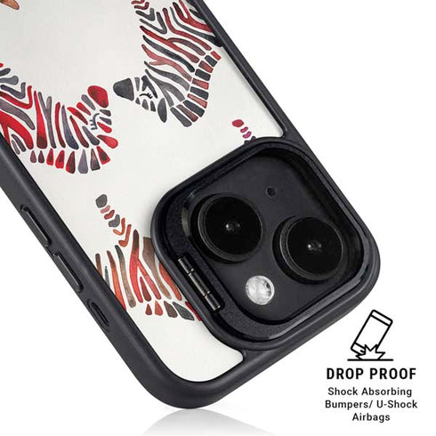 Rainbow Zebras by Cat Coq iPhone 14 Plus Kickstand Case