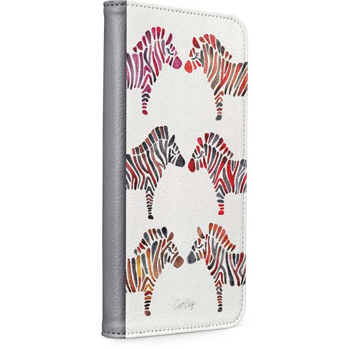 Rainbow Zebras by Cat Coq iPhone 15 Folio Case