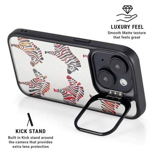 Rainbow Zebras by Cat Coq iPhone 15 Plus Kickstand Case