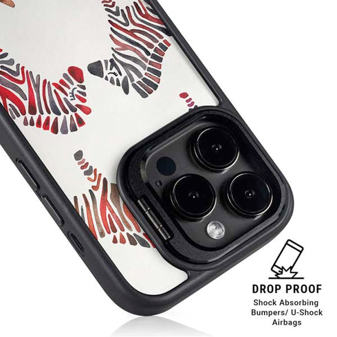 Rainbow Zebras by Cat Coq iPhone 15 Pro Max Kickstand Case