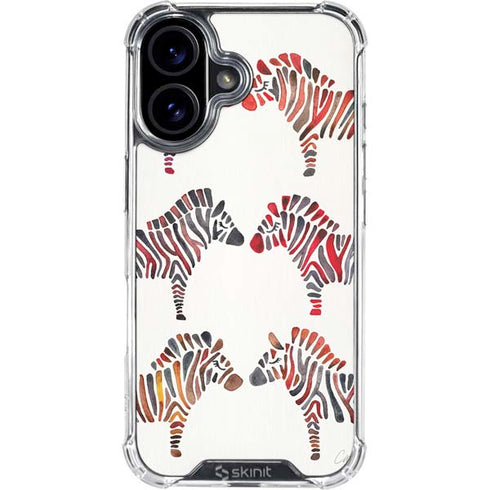 Rainbow Zebras by Cat Coq iPhone 16 Clear Case