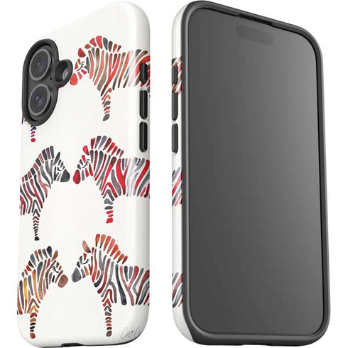 Rainbow Zebras by Cat Coq iPhone 16 Plus Impact Case