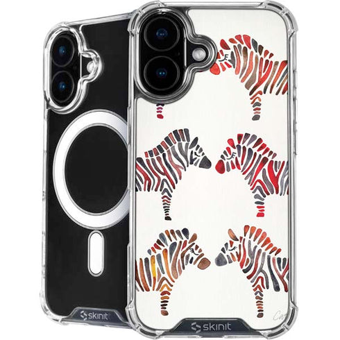 Rainbow Zebras by Cat Coq iPhone 16 Plus MagSafe Case