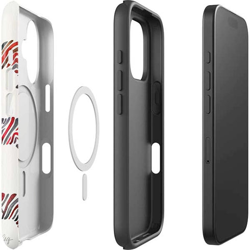 Rainbow Zebras by Cat Coq iPhone 16 Plus Magsafe Impact Case