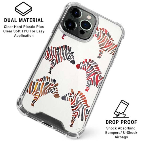 Rainbow Zebras by Cat Coq iPhone 16 Pro Clear Case