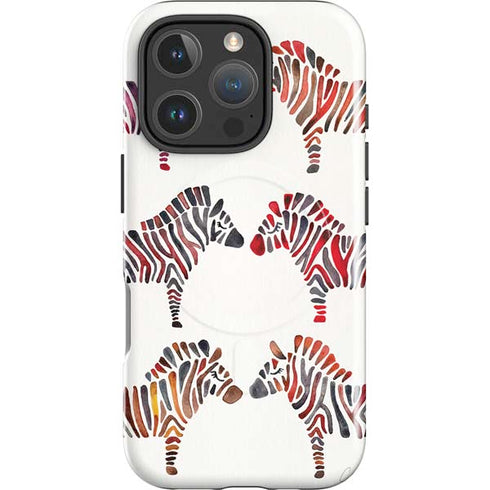 Rainbow Zebras by Cat Coq iPhone 16 Pro Magsafe Impact Case