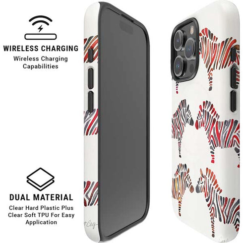 Rainbow Zebras by Cat Coq iPhone 16 Pro Magsafe Impact Case