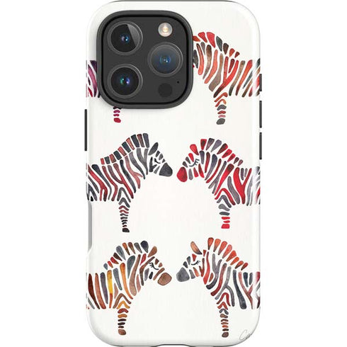 Rainbow Zebras by Cat Coq iPhone 16 Pro Max Impact Case