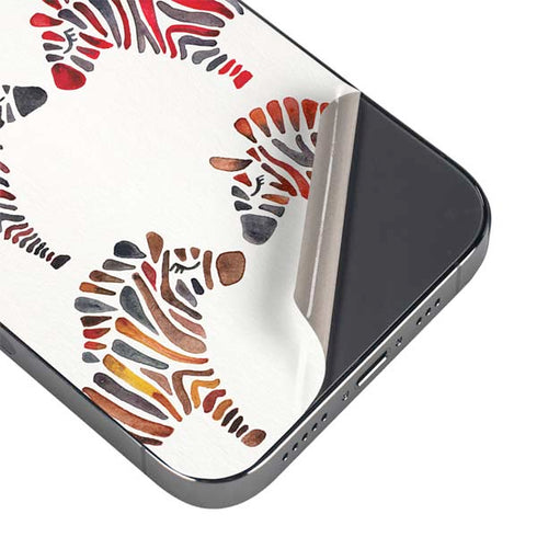 Rainbow Zebras by Cat Coq iPhone 16 Pro Skin