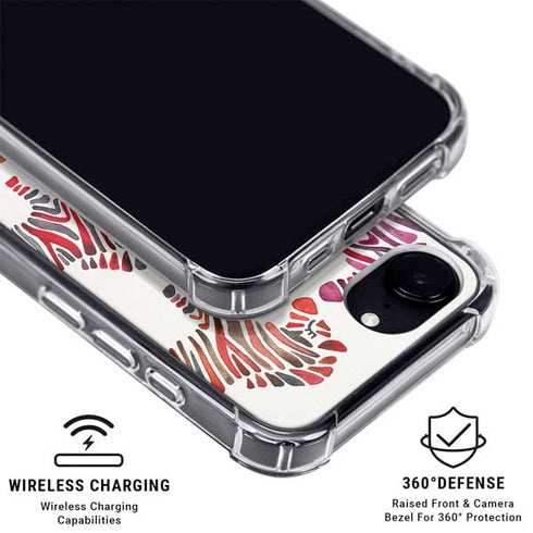 Rainbow Zebras by Cat Coq iPhone 16e Clear Case