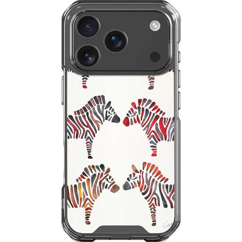 Rainbow Zebras by Cat Coq iPhone 18 Pro Clear Case