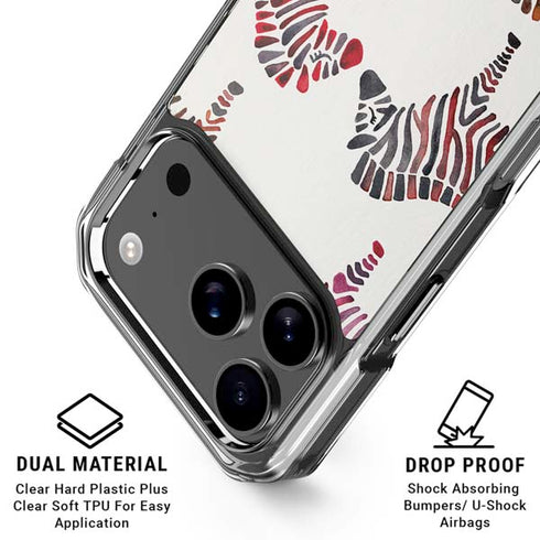 Rainbow Zebras by Cat Coq iPhone 18 Pro Clear Case