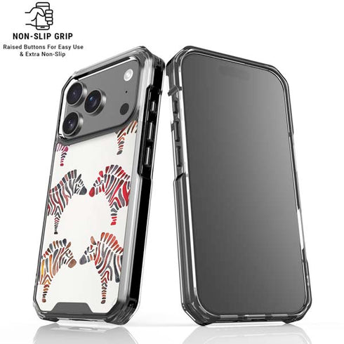 Rainbow Zebras by Cat Coq iPhone 18 Pro Clear Case