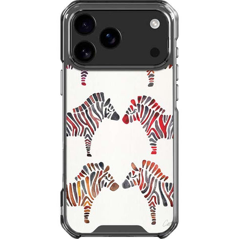 Rainbow Zebras by Cat Coq iPhone 18 Pro Max Clear Case