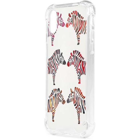 Rainbow Zebras by Cat Coq iPhone XS Clear Case