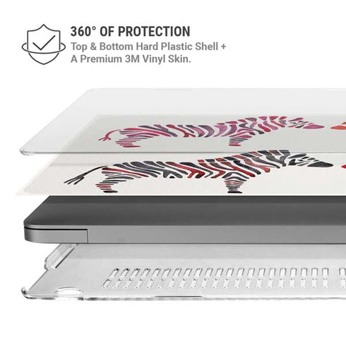 Rainbow Zebras by Cat Coq MacBook Pro 14in (2021-24) Case plus Skin