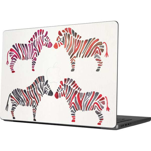 Rainbow Zebras by Cat Coq Apple MacBook Pro 14-inch Skin