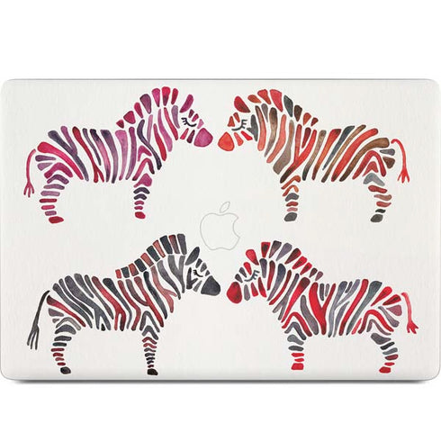 Rainbow Zebras by Cat Coq MacBook Skins