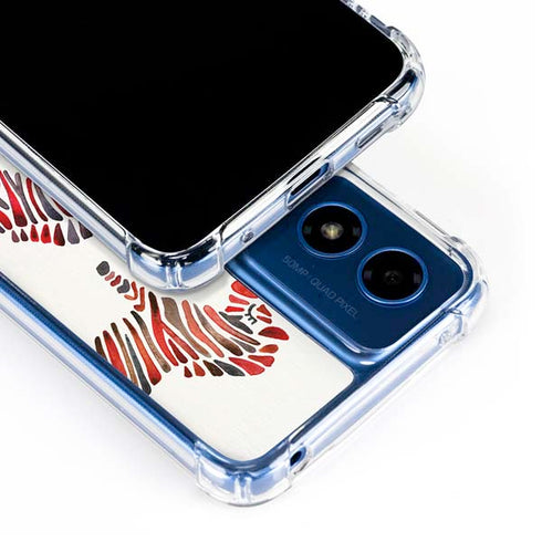 Rainbow Zebras by Cat Coq Moto G Play 4G (2024) Clear Case