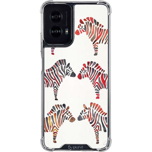 Rainbow Zebras by Cat Coq Moto G Power 5G (2024) Clear Case
