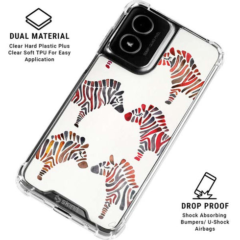 Rainbow Zebras by Cat Coq Moto G Power 5G (2024) Clear Case