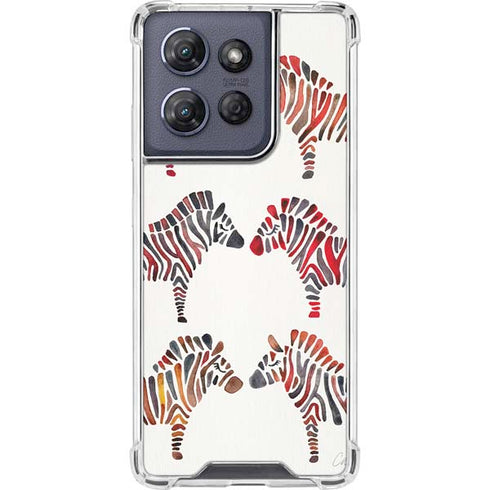 Rainbow Zebras by Cat Coq Moto G Power 5G (2025) Clear Case