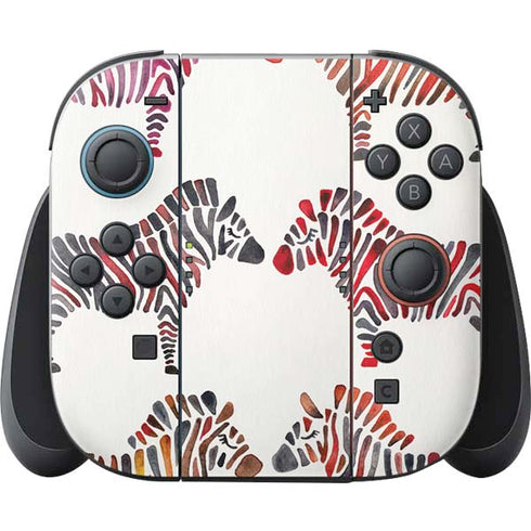 Rainbow Zebras by Cat Coq Nintendo Switch 2 (2025) Joy-Con Controller Skin