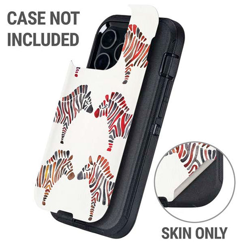Rainbow Zebras by Cat Coq Otterbox Defender iPhone Skin