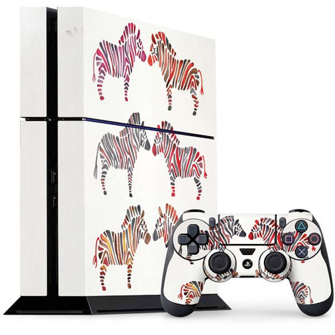 Rainbow Zebras by Cat Coq PlayStation PS4 Skins