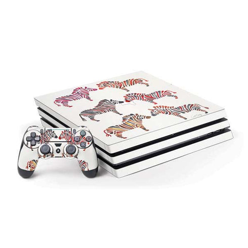 Rainbow Zebras by Cat Coq PlayStation PS4 Skins