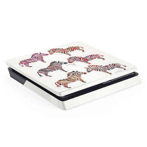 Rainbow Zebras by Cat Coq PlayStation PS4 Skins