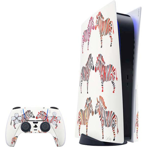 Rainbow Zebras by Cat Coq PlayStation PS5 Skins