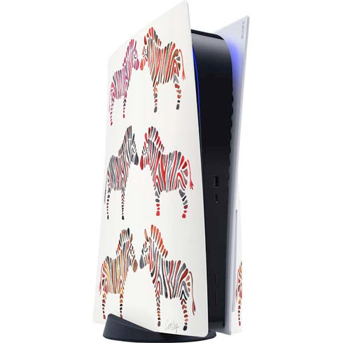 Rainbow Zebras by Cat Coq PlayStation PS5 Skins
