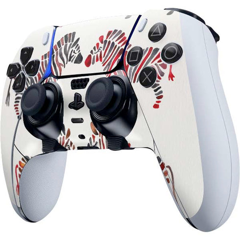 Cat Coq Rainbow Zebras PS5 DualSense Edge Pro Controller Skin