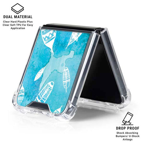 Raining Feathers Galaxy Z Flip6 Clear Case