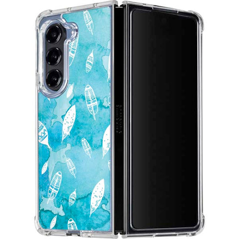 Raining Feathers Galaxy Z Fold5 5G Clear Case