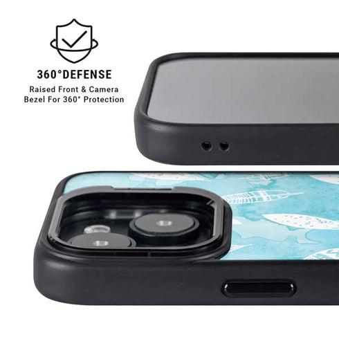 Raining Feathers iPhone 15 Kickstand Case