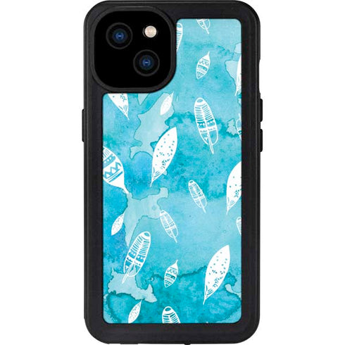 Raining Feathers iPhone 15 Plus Waterproof Case