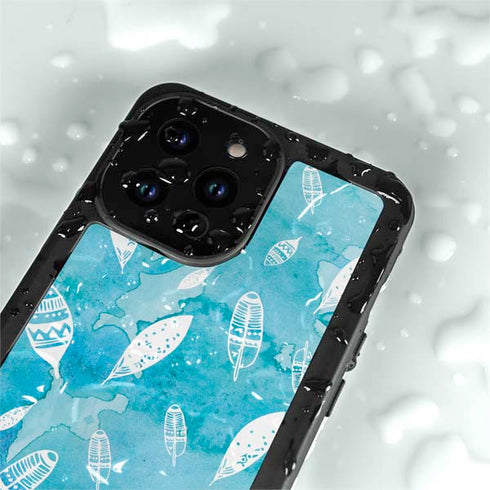 Raining Feathers iPhone 15 Pro Waterproof Case