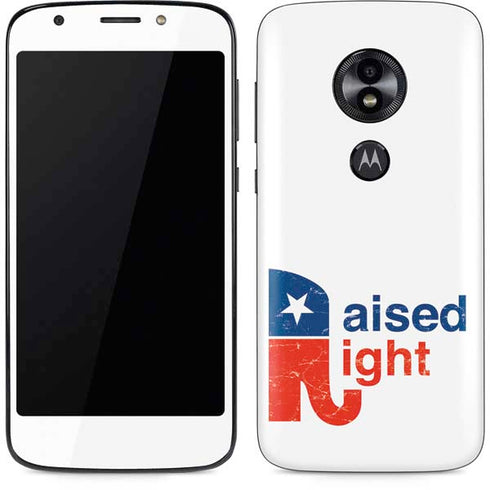 Raised Right Moto E5 Play Skin