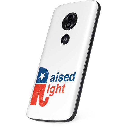 Raised Right Moto E5 Play Skin