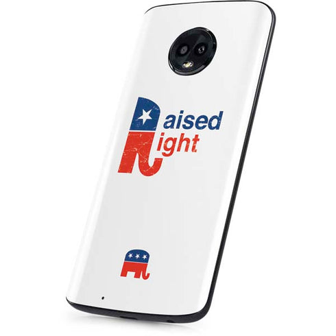 Raised Right Moto G6 Skin