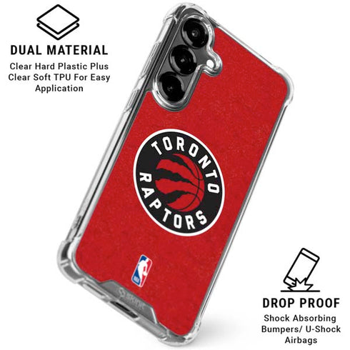 NBA Toronto Raptors Distressed Galaxy S26 Clear Case