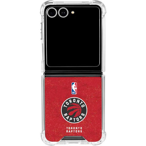 NBA Toronto Raptors Distressed Galaxy Z Flip7 Clear Case