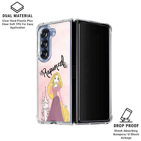 Disney Princess Rapunzel Art Galaxy Z Fold6 Clear Case