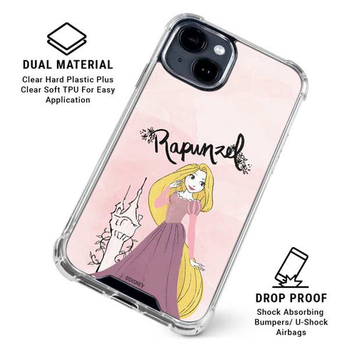 Disney Princess Rapunzel Art iPhone 15 Clear Case