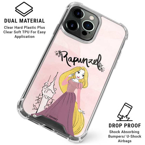 Disney Princess Rapunzel Art iPhone 16 Pro Max Clear Case