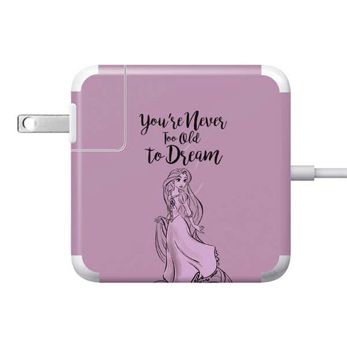 Disney Princess Rapunzel Never Too Old To Dream Art 85W Power Adapter (15 and 17 inch MacBook Pro Charger) Skin