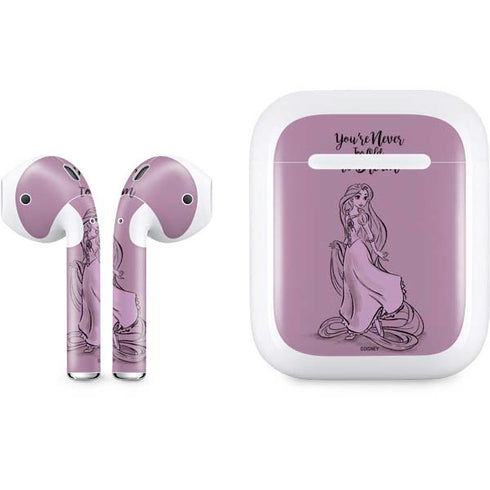 Disney Princess Rapunzel Never Too Old To Dream Art Apple AirPods Skin