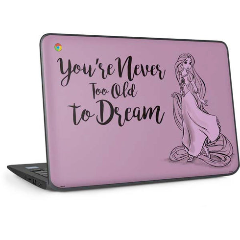 Disney Princess Rapunzel Never Too Old To Dream Art HP Chromebook Skin